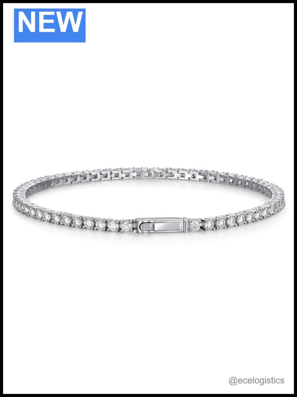 Moissanite Tennis Bracelet 925 Sterling Silver Lobster Claw Stackable
